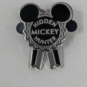 Hidden Mickey Hunter Black Prize Ribbon Disney Pin